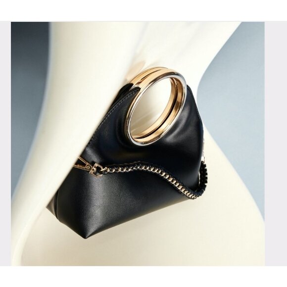 ALDO Kelhanix faux-leather women's round top handle satchel - Black / Gold - Picture 10 of 10